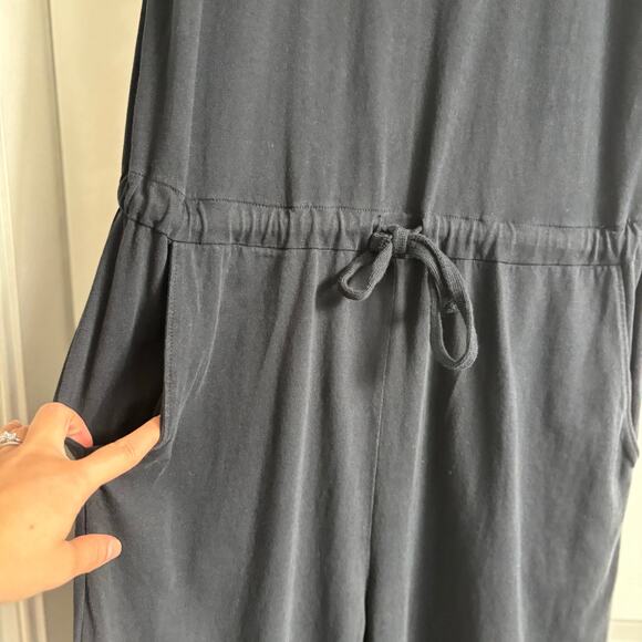 FRANK & EILEEN Heritage Jersey Tank Jumpsuit Sz S Black Essential Basic - Picture 15 of 16